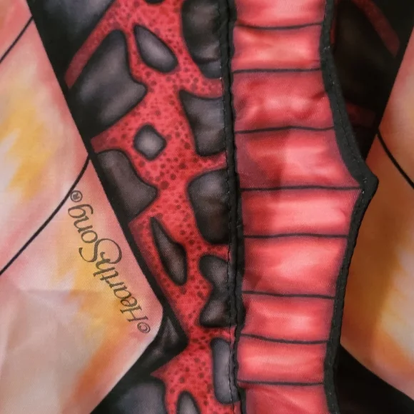 Youth Red and Black Winged Costume Cape - Picture 6 of 7